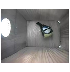 Live camera view from inside the birdhouse as a bird enters