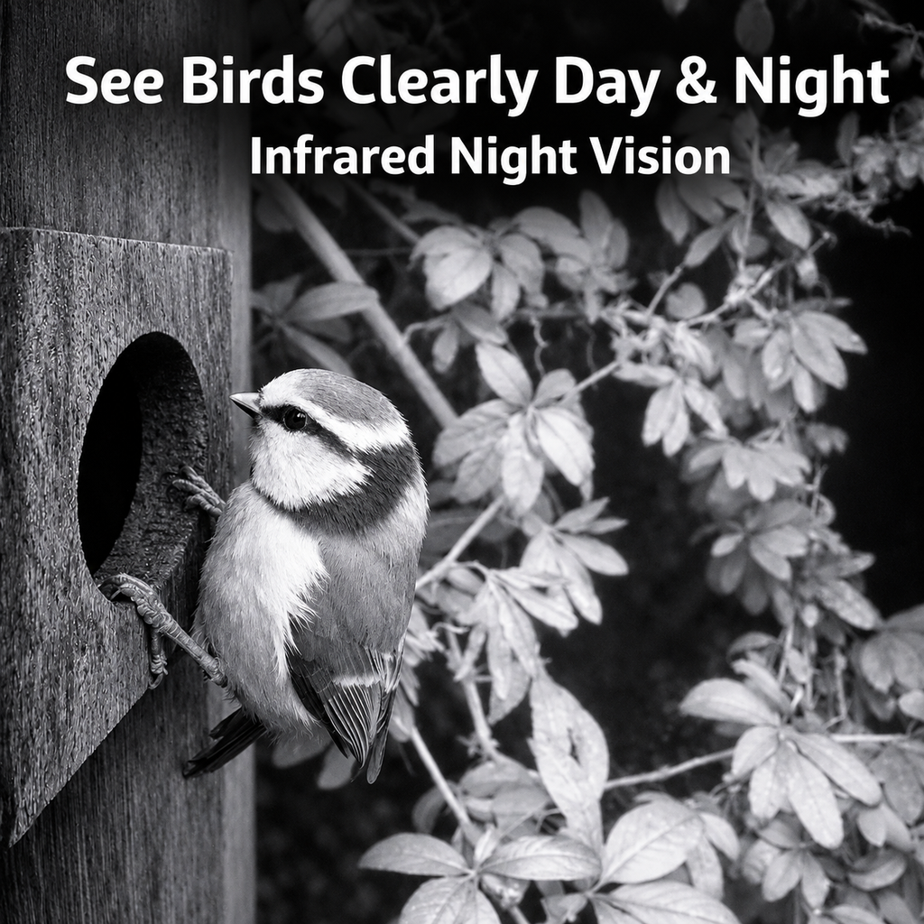 PeekWild Solar WiFi Birdhouse Entrance Camera