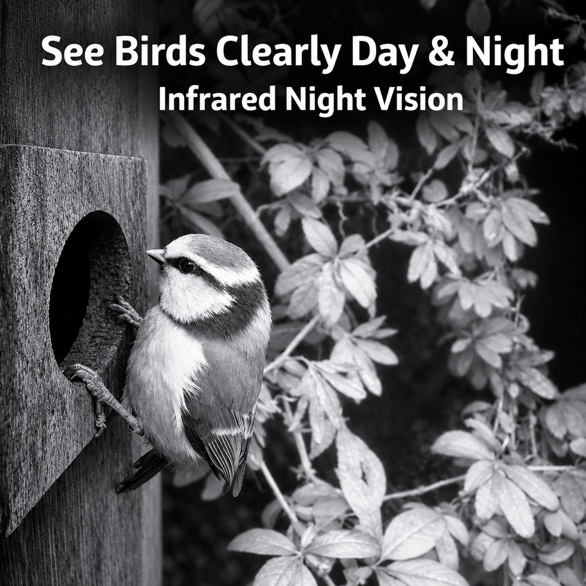 PeekWild Solar WiFi Birdhouse Entrance Camera